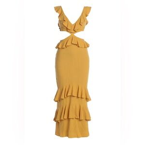 JLUXLABEL Yellow Sunshine Linen dress NWT